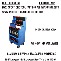 Uratech USA Inc. Maxi Scoot CNC Tool Cart – Secure, Durable Storage for CNC Tool Holders and Valuables